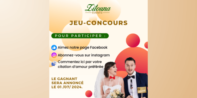 Jeu concours tunisie - Zitouna Events - Coupon de réduction Tunisie 500 DT